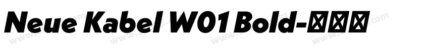 Neue Kabel W01 Bold字体转换